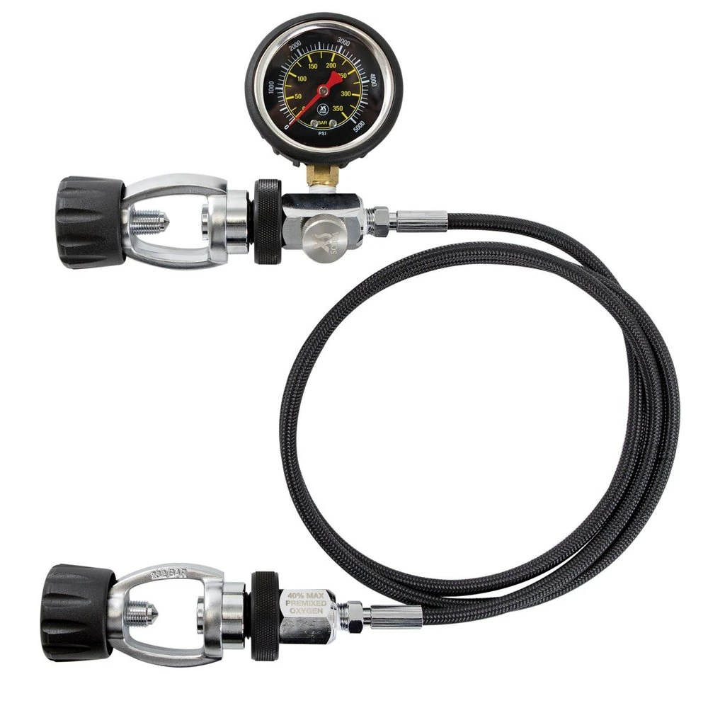 XS Scuba Deluxe Cylinder Equalizer w/ 60" Braided Hose