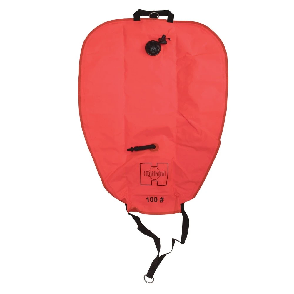 XS Scuba Highland 100# Lift Bag-Orange with Mesh Pouch