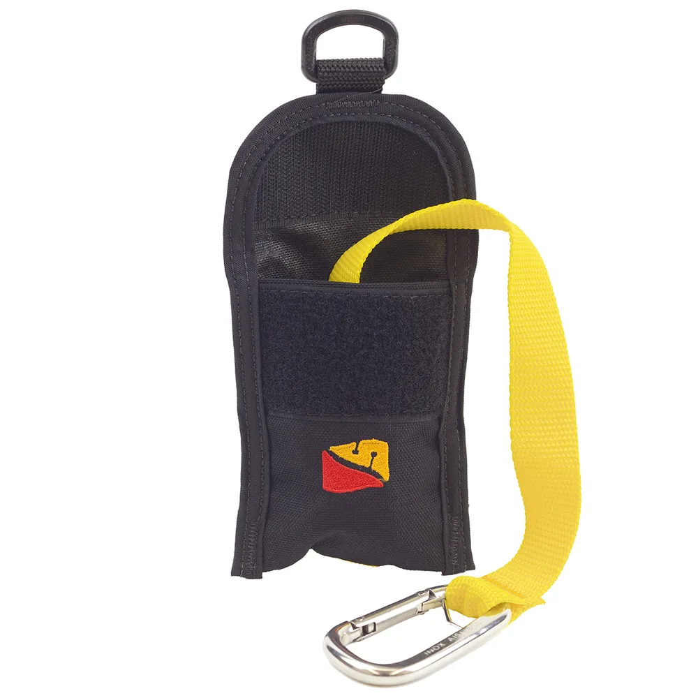 Dive Rite JON LINE W/ CARABINEER & POUCH - BLACK