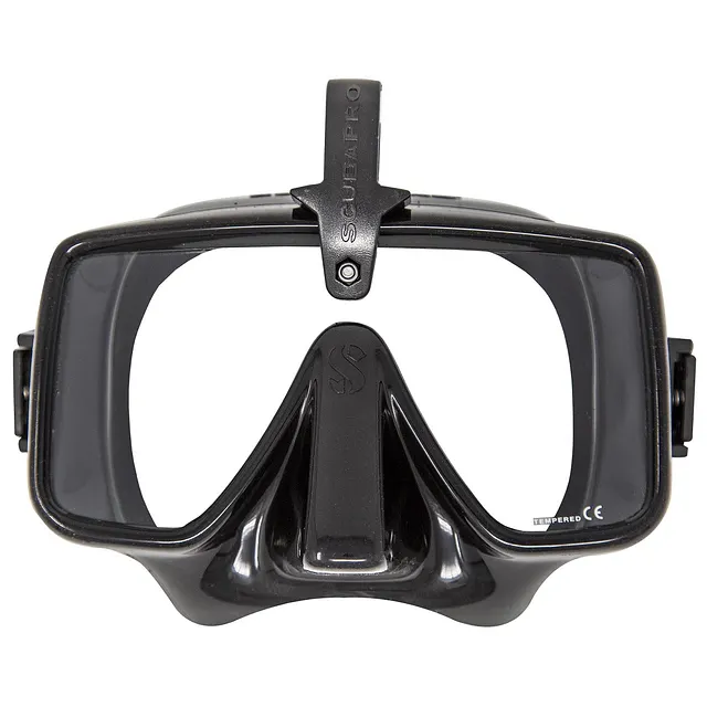 Scubapro FRAMELESS MASK WITH HUD MOUNT INSTALLED